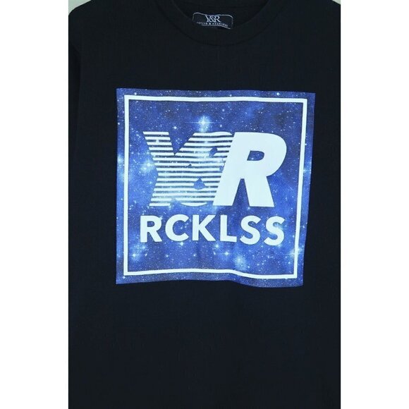 Y&R RCKLSS Young & Reckless Sweatshirt Black Long Sleeves Logo Men's Size Large - Picture 2 of 14
